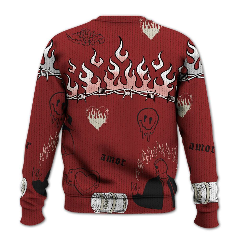 Knitted Sweater To Match High 85 Bred 1s - Snake Trust No One