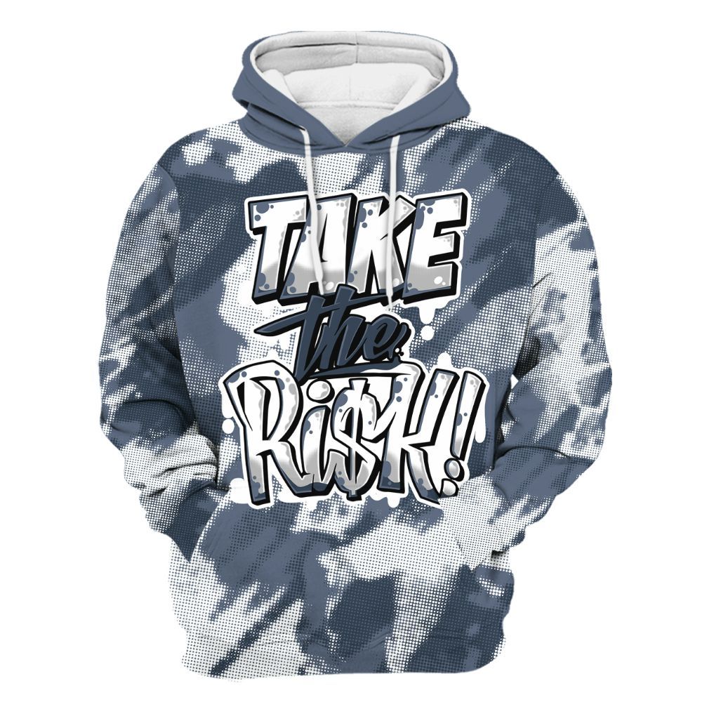 Hoodie To Match Low Diffused Blue 11s - Take Risks Abstract All Over Print