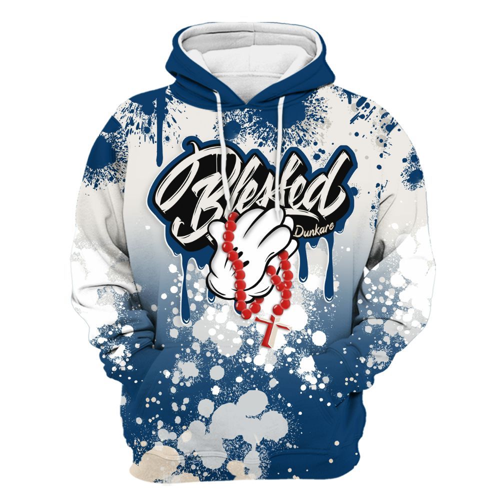 Hoodie To Match Retro Rare Air 11s - God Blessed Ink Drip All Over Print