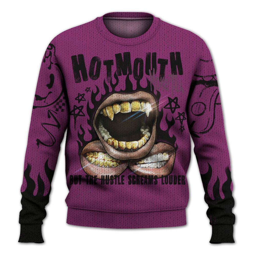 Knitted Sweater To Match Air Max Sunder Gore Tex Bold Berry - Mouth Burning Street Style