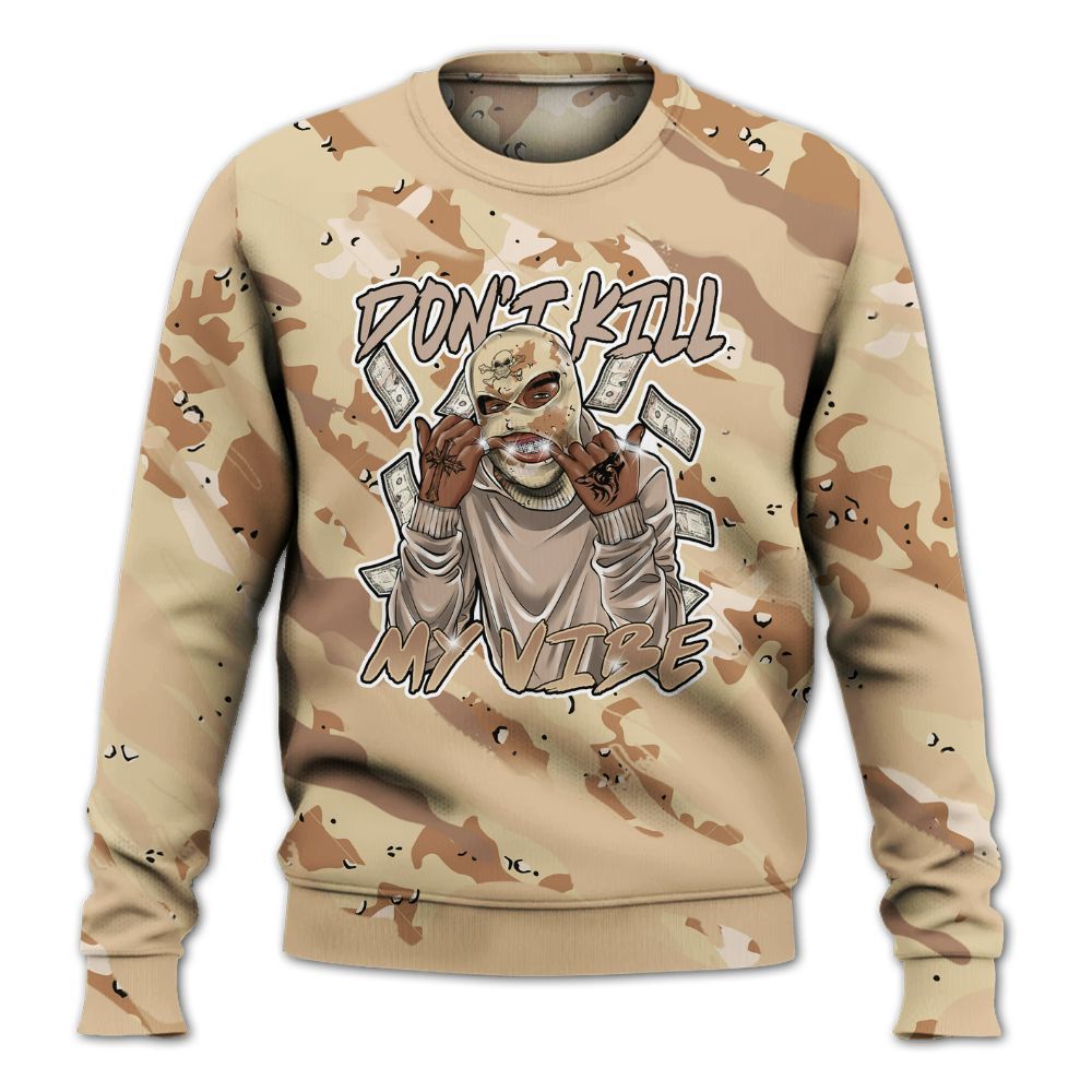 Sweatshirt To Match Desert Camo 3s - Vibe.Unique Colored All Over Print