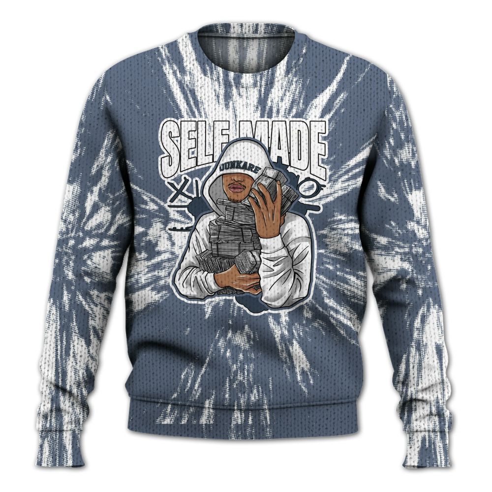 Knitted Sweater To Match Low Diffused Blue 11s - Selfmade Lux