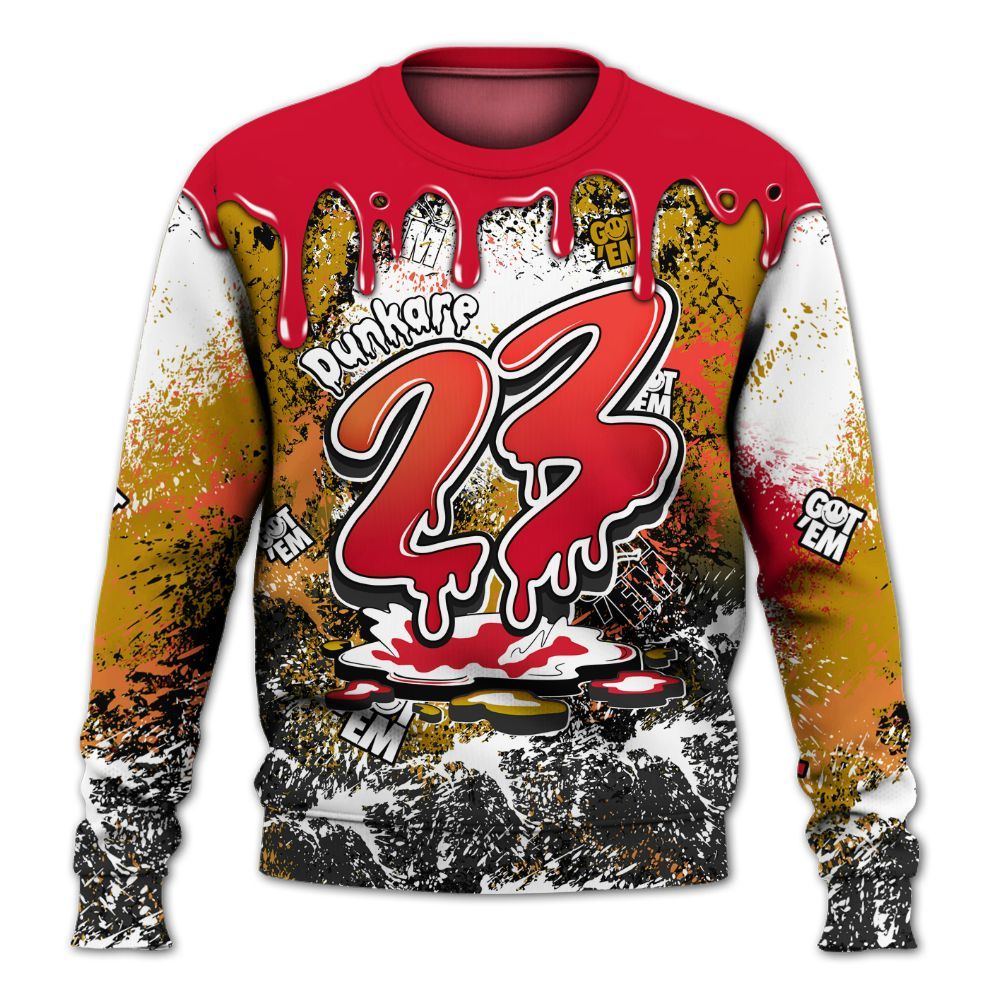 Sweatshirt To Match Ja 3 Raptor - Dripping 23 Drip All Over Print