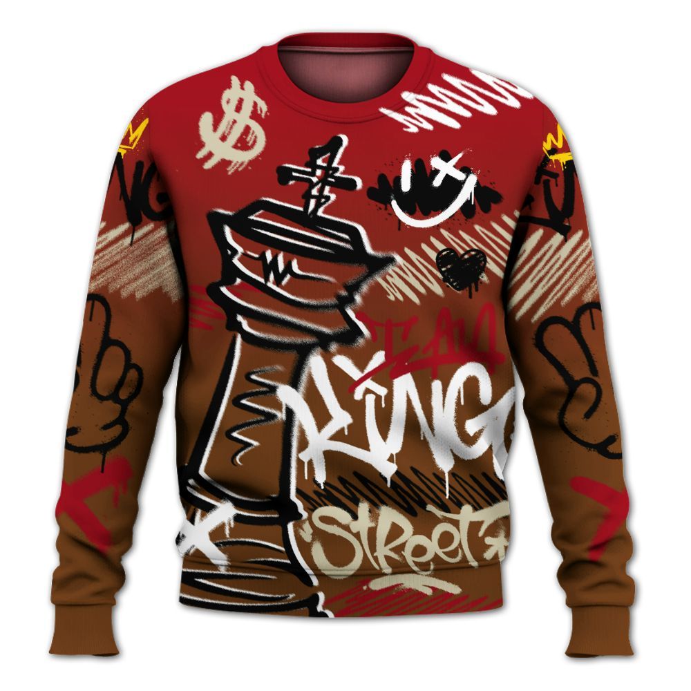 Sweatshirt To Match Archaeo Brown 5s - Street King Chess Streetwear All Over Print