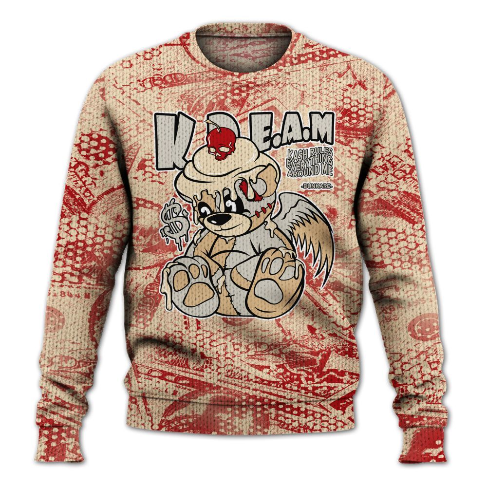 Knitted Sweater To Match Dunk Low Strawberry Waffle - Loot Bear