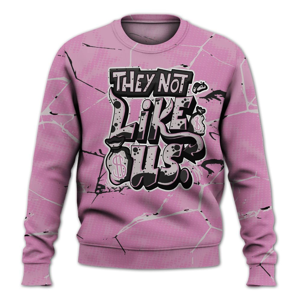 Sweatshirt To Match Neutral Grey Black White Orchid 4s - Dislike Us Graphic All Over Print