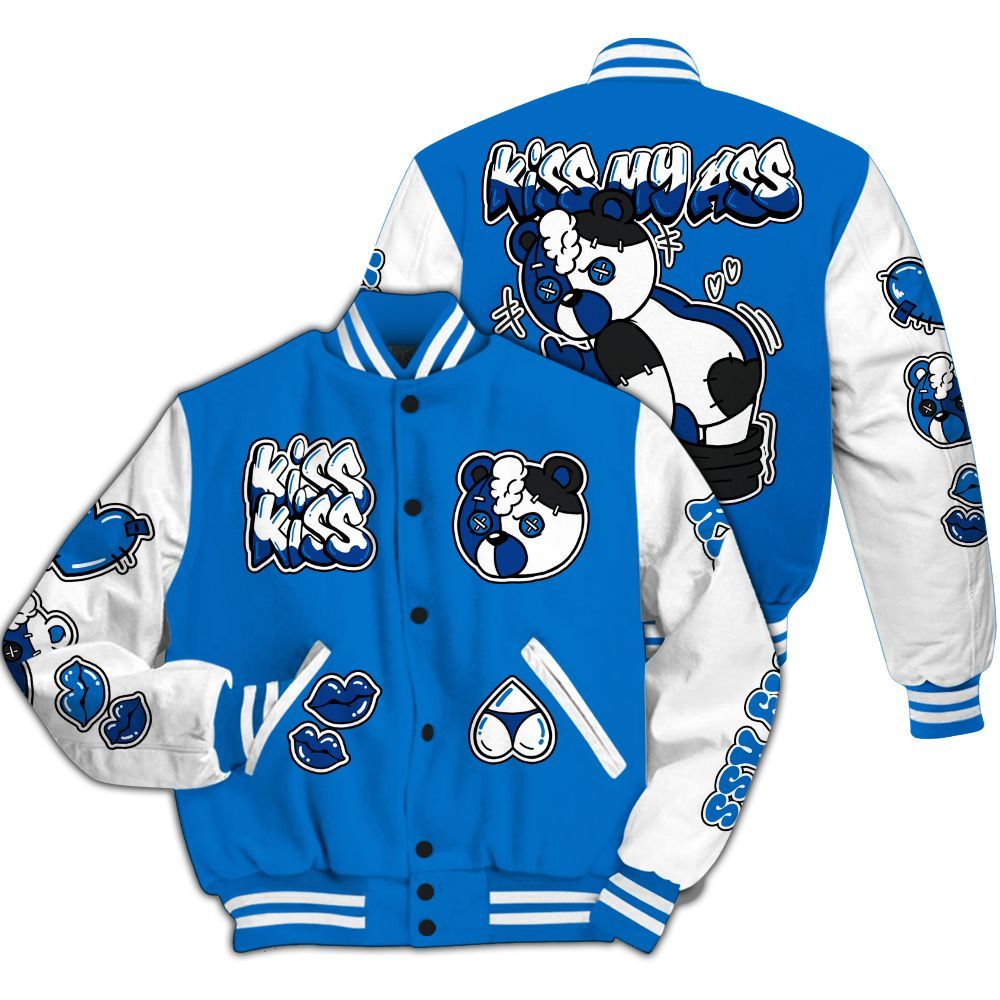 Varsity Jacket To Match Blueberry 12s - Kiss My Hugz All Over Print