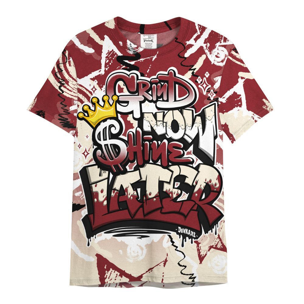 Shirt To Match Valentine's Day 2026 4s - Grind Shine Later Drip All Over Print