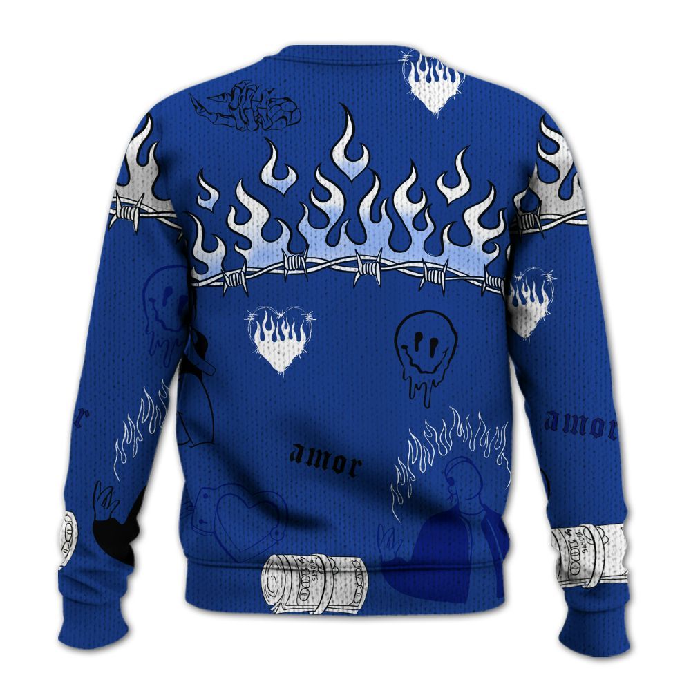 Knitted Sweater To Match Air Foamposite One Royal - Snake Trust No One