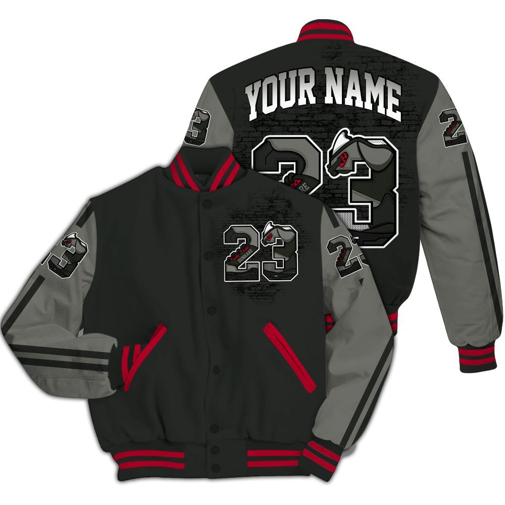 Varsity Jacket To Match Shadow 2025 10s - Custom Name Number 23 5s All Over Print