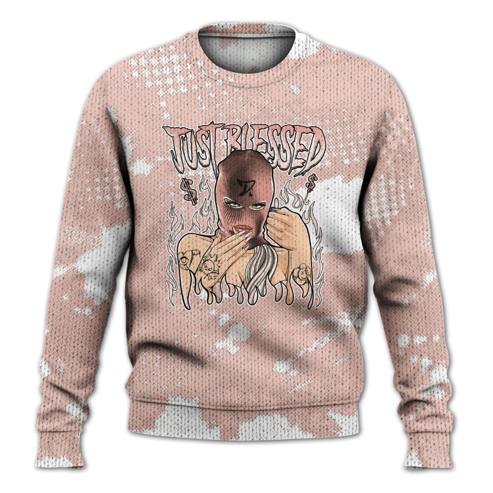 Knitted Sweater To Match Low Legend Pink 11s - Blessed!! Smoke Dot