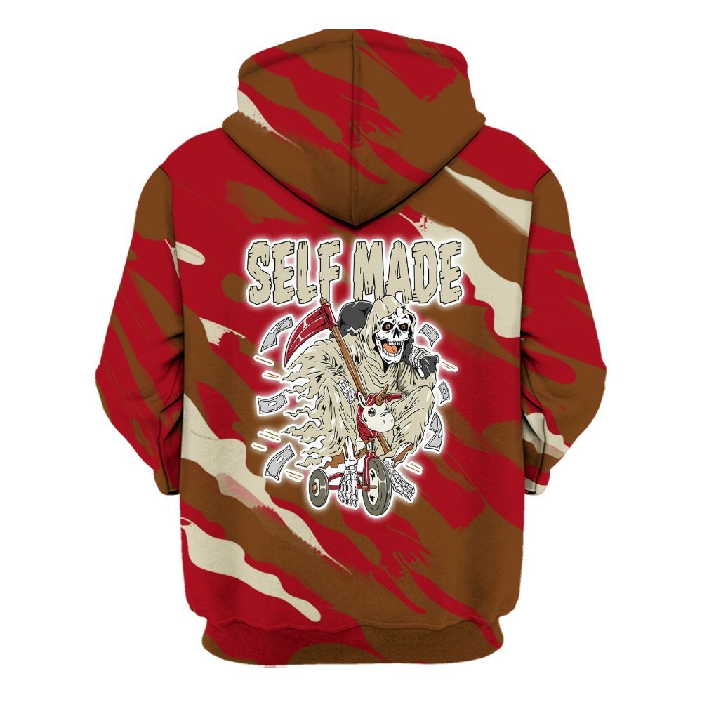 Hoodie To Match Archaeo Brown 5s - Self Make Skeleton Colored All Over Print