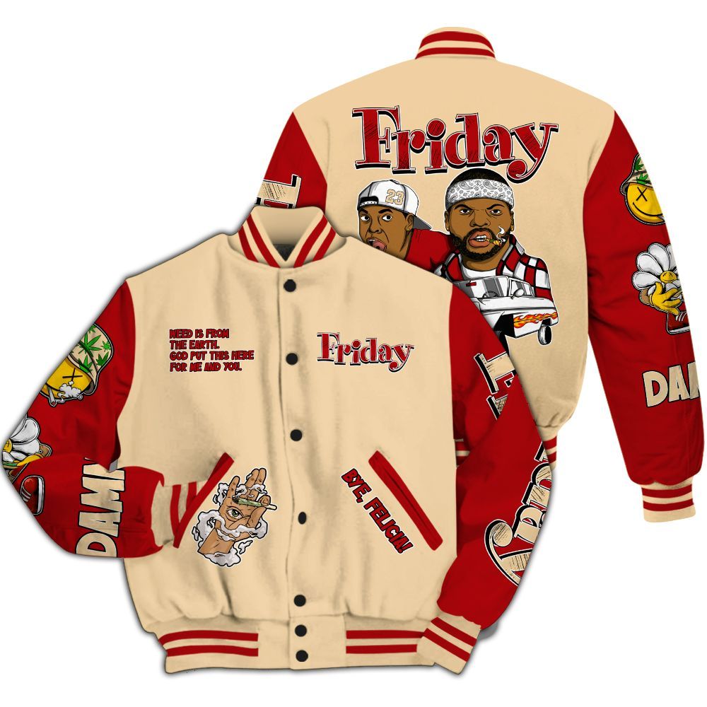 Varsity Jacket To Match Dunk Low Strawberry Waffle - Friday Sneaker Stress Style All Over Print
