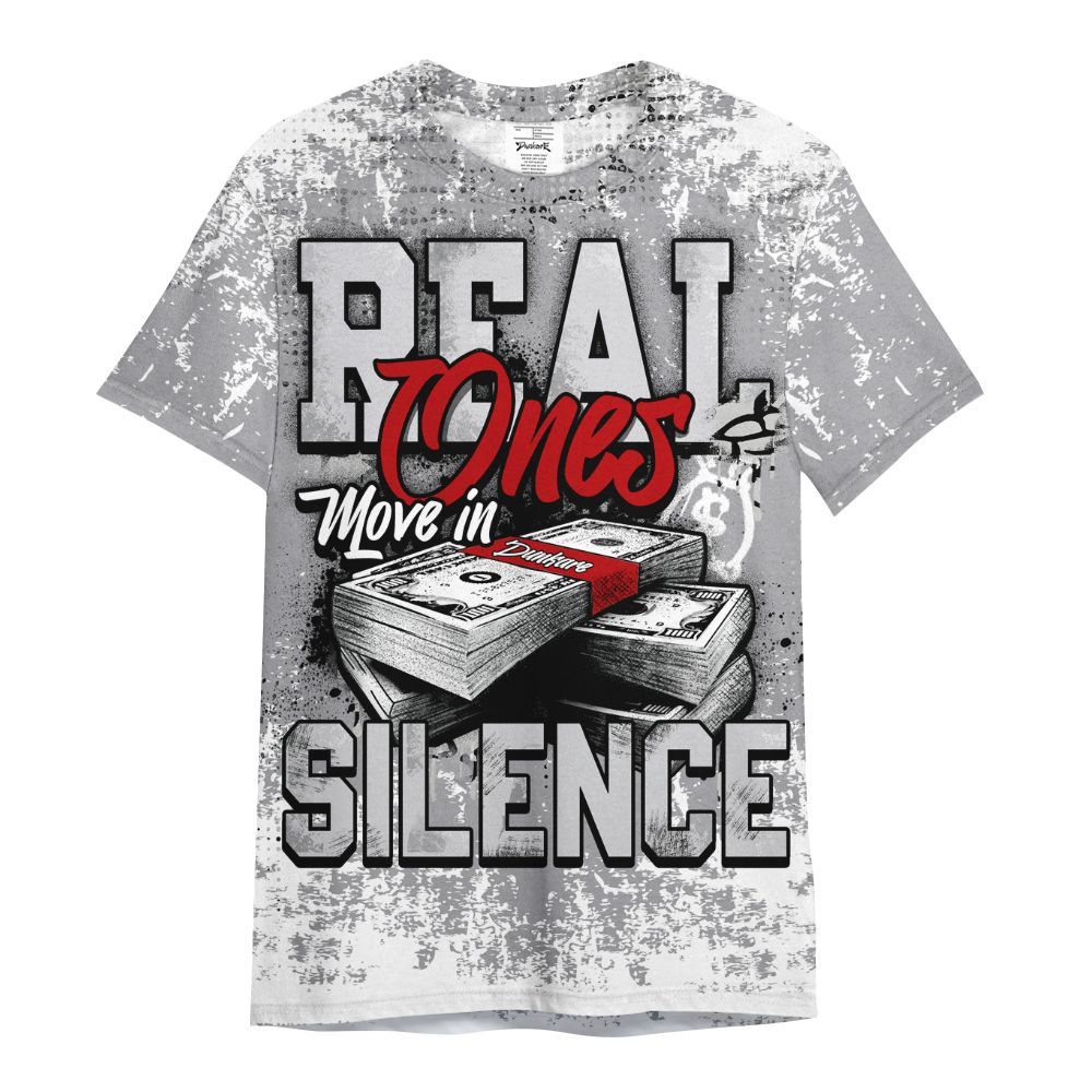 Shirt To Match Cement Grey 3s - Move In Silence Money Street Retro All Over Print