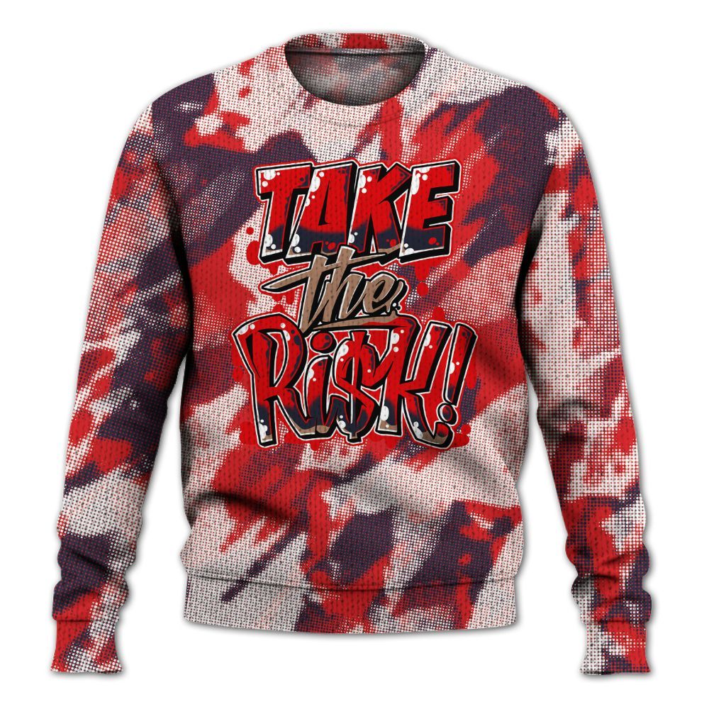 Knitted Sweater To Match Low OG Howard Bison 1s - Take Risks Abstract