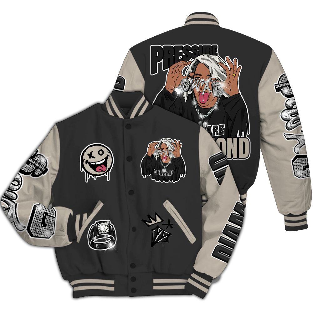Varsity Jacket To Match RM Light Bone 4s - Pressures Makes Varsity Jacket To Match All Over Print