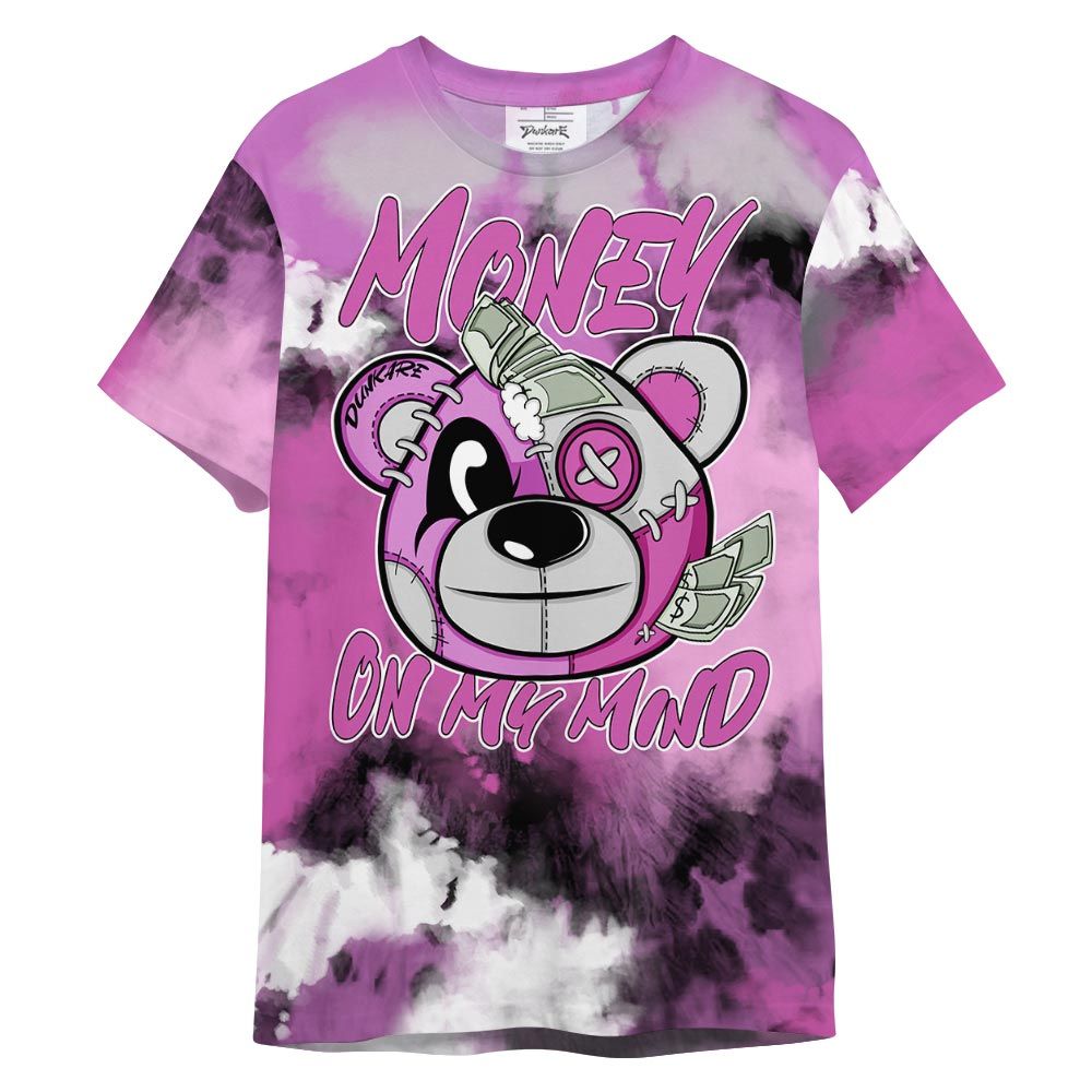 Shirt To Match Hyper Violet 4s T- - Money On My Mind Bear T- Shirt Graphic Tie Dye Unisex 2901 NCMD