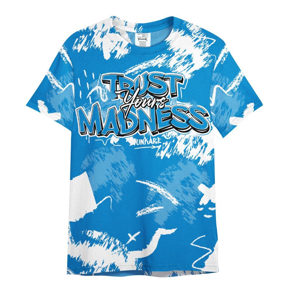 Shirt To Match Industrial Blue 4s - Trust Your Madness Retro Military Blue 4s Outfit All Over Print