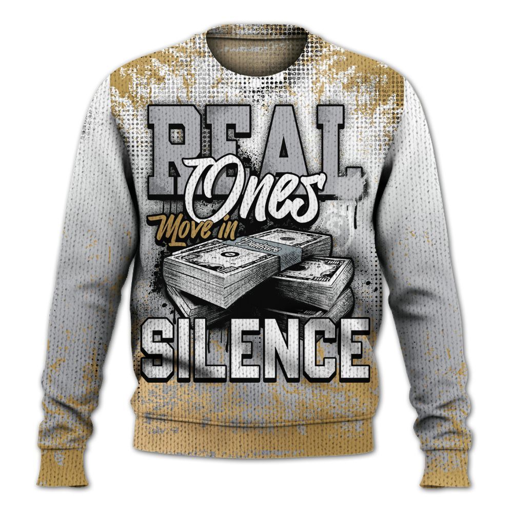 Sweater To Match Retro High OG Cool Grey 1s - Move In Silence Money Street Retro Graphic