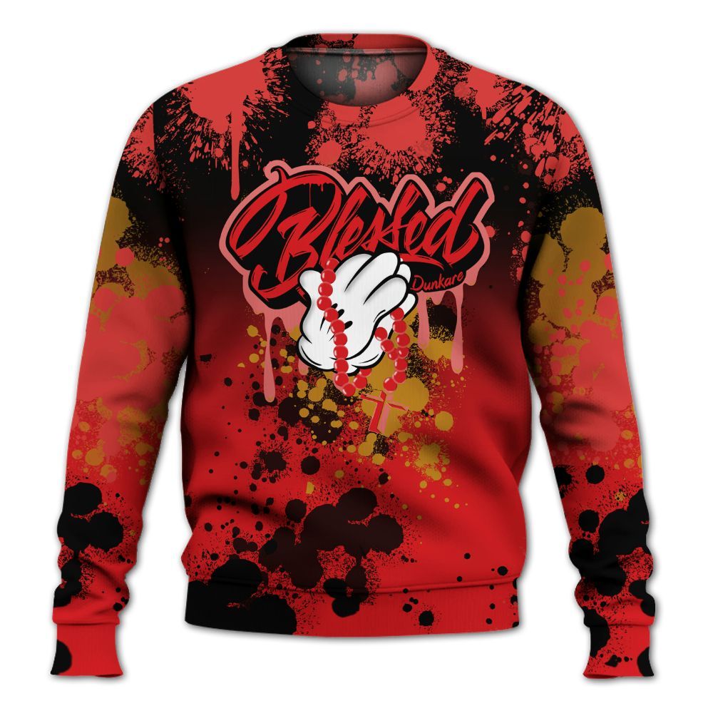 Sweatshirt To Match Scoot Zeros Retro Portland - God Blessed Ink Drip All Over Print