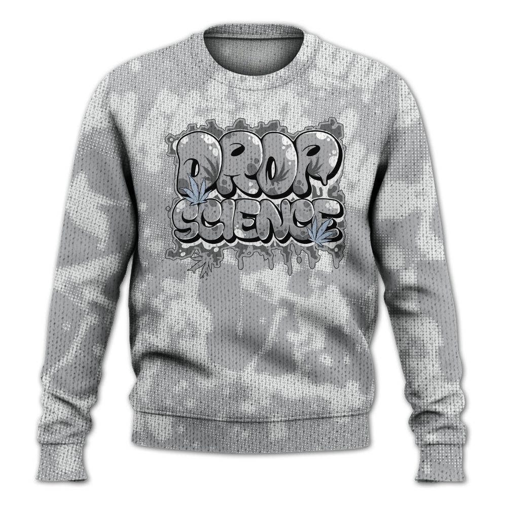 Knitted Sweater To Match Low OG Wolf Grey 1s - Drop Science Street