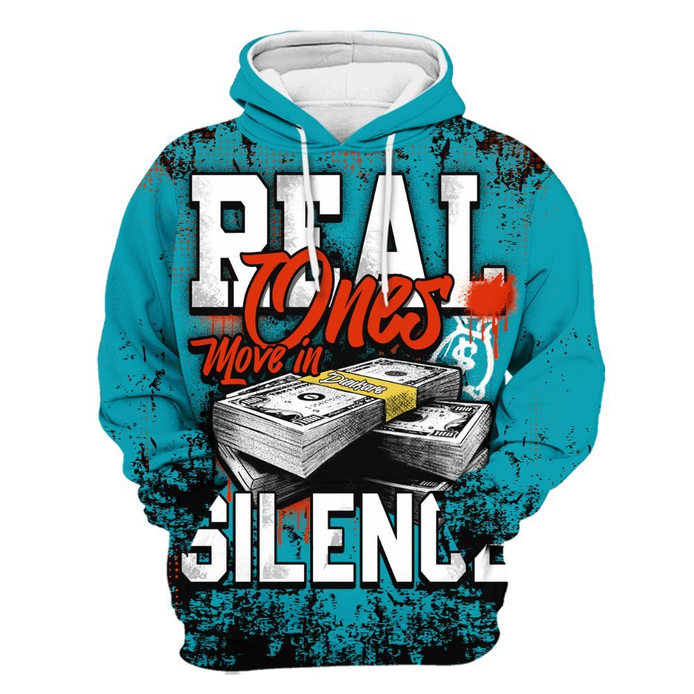 Hoodie To Match Dunk Low KD 17 N7 - Move In Silence Money Street Retro All Over Print