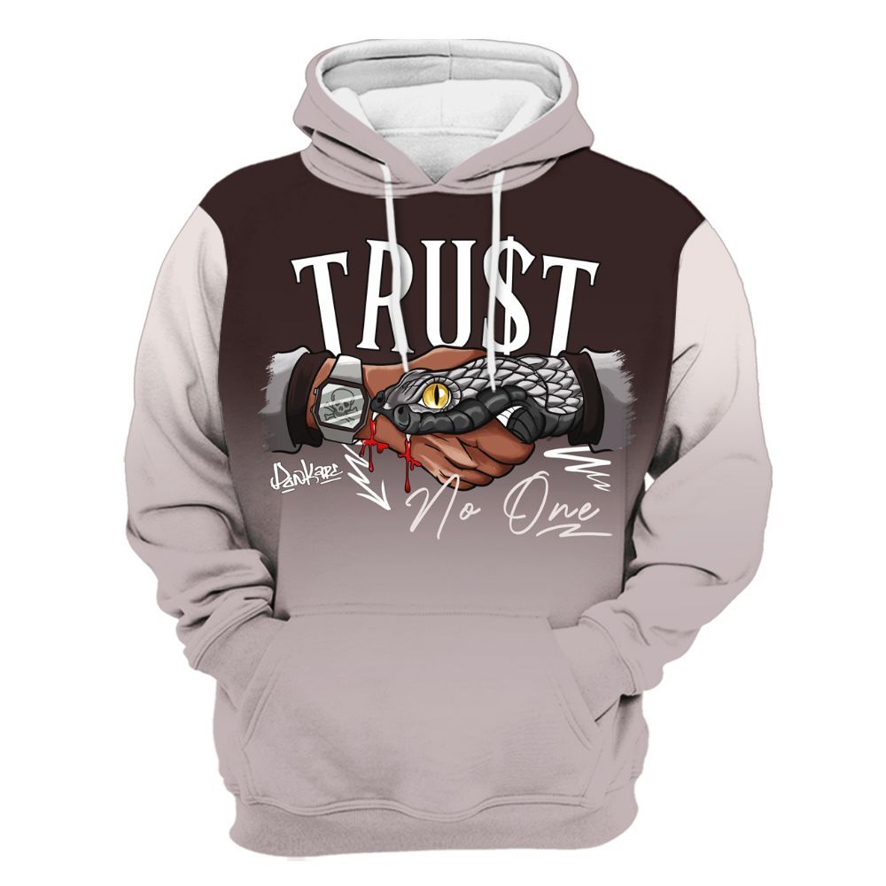 Hoodie To Match AMM Air Smokey Mauve 6s - Snake Trust No One Drip All Over Print