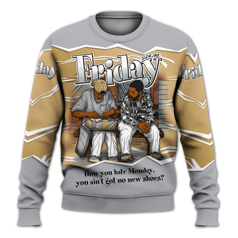 Sweatshirt To Match Retro High OG Cool Grey 1s - Friday Movie 90s TV All Over Print