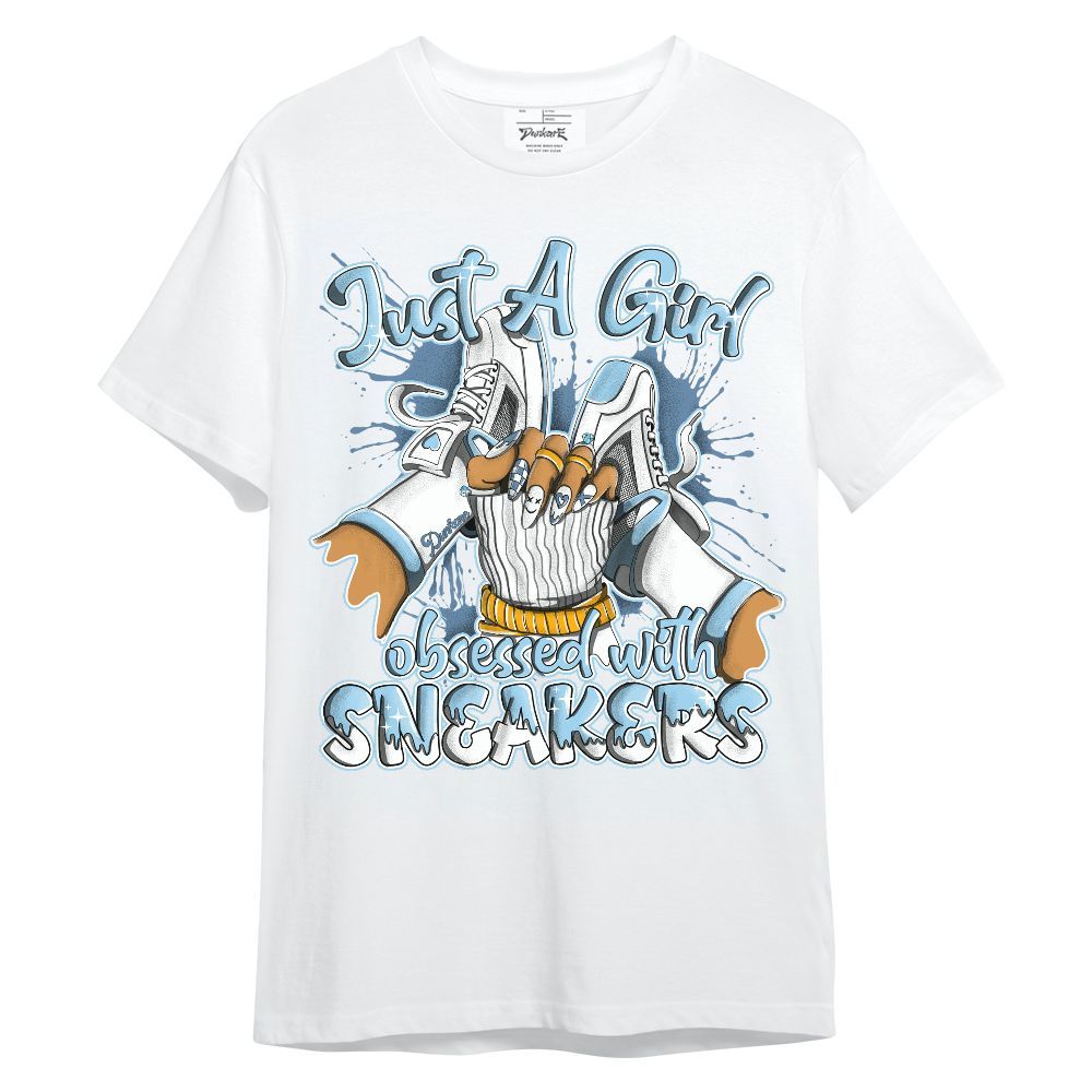 Shirt To Match Legend Blue 11s - Just A Girl Sneakers Unisex Shirt