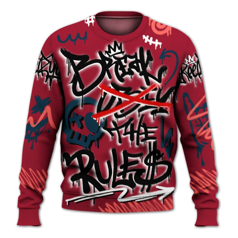 Sweatshirt To Match Mid Multi Color 2022 1s - Break Rules Streetwear All Over Print