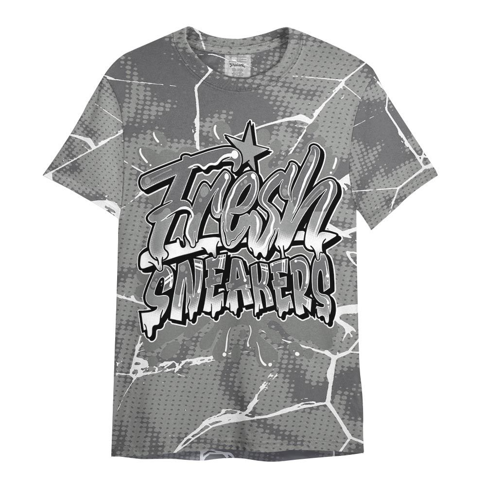 Shirt To Match Paris Cement Grey 4s - Fresh Shoe White Graphic Crack Shirt Unisex