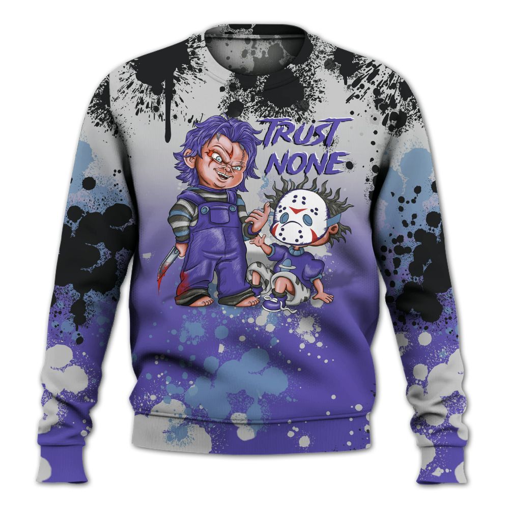 Sweatshirt To Match Retro Concord 5s - Trust No One Scary All Over Print