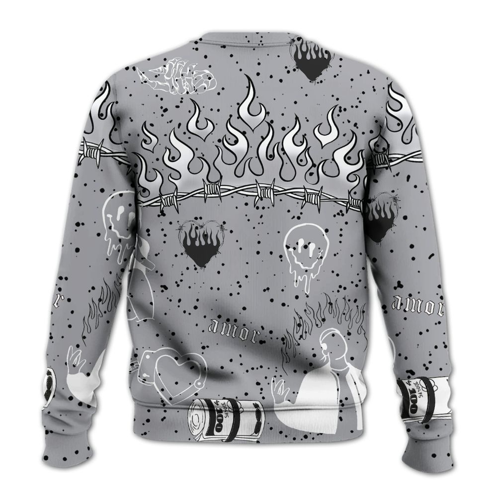 Sweatshirt To Match White Cement 4s - Snake Trust No One All Over Print