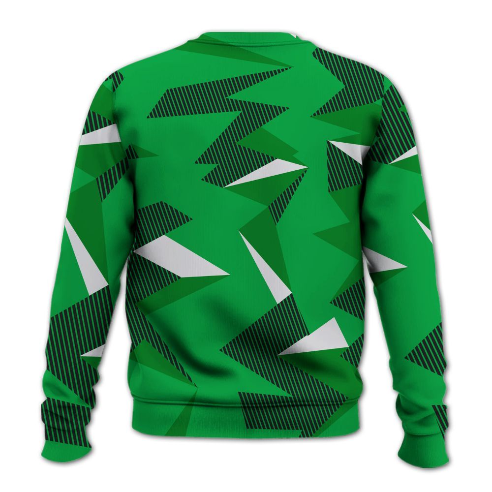 Sweatshirt To Match Low Lucky Green 1s - Geometric Camouflage Pattern All Over Print