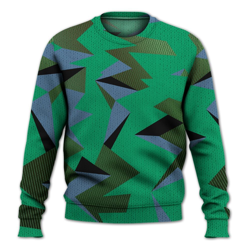 Sweater To Match Foamposite Pro Pine Green 2025 - Geometric Camouflage Pattern Graphic