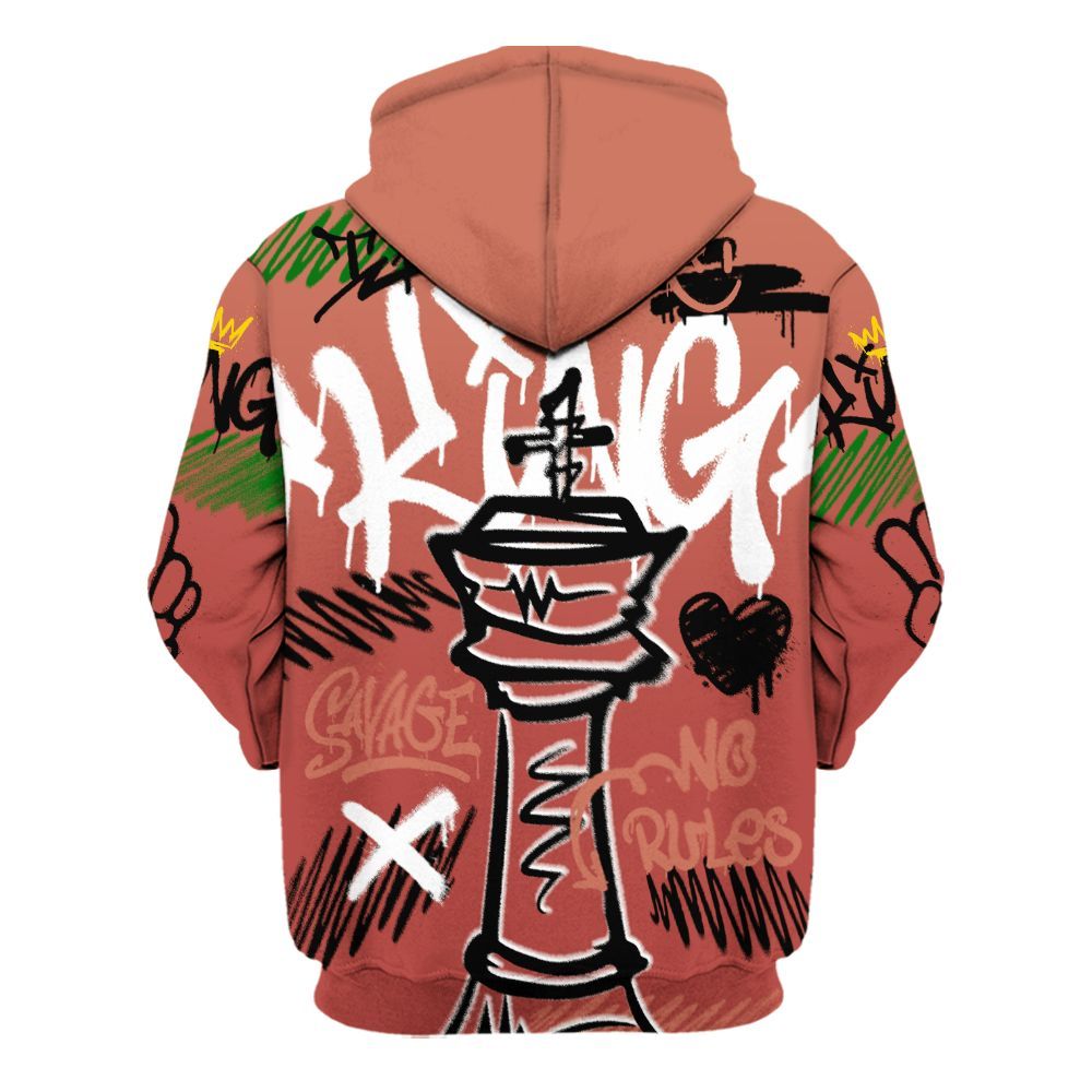 Hoodie To Match Dune Red 13s - Street King Chess Streetwear All Over Print