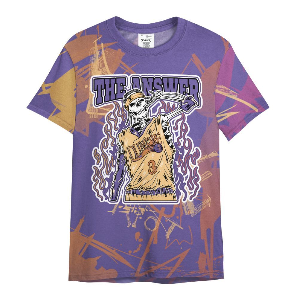 Shirt To Match Book Sunset 1s - Allen Answer Skeleton Messyz All Over Print