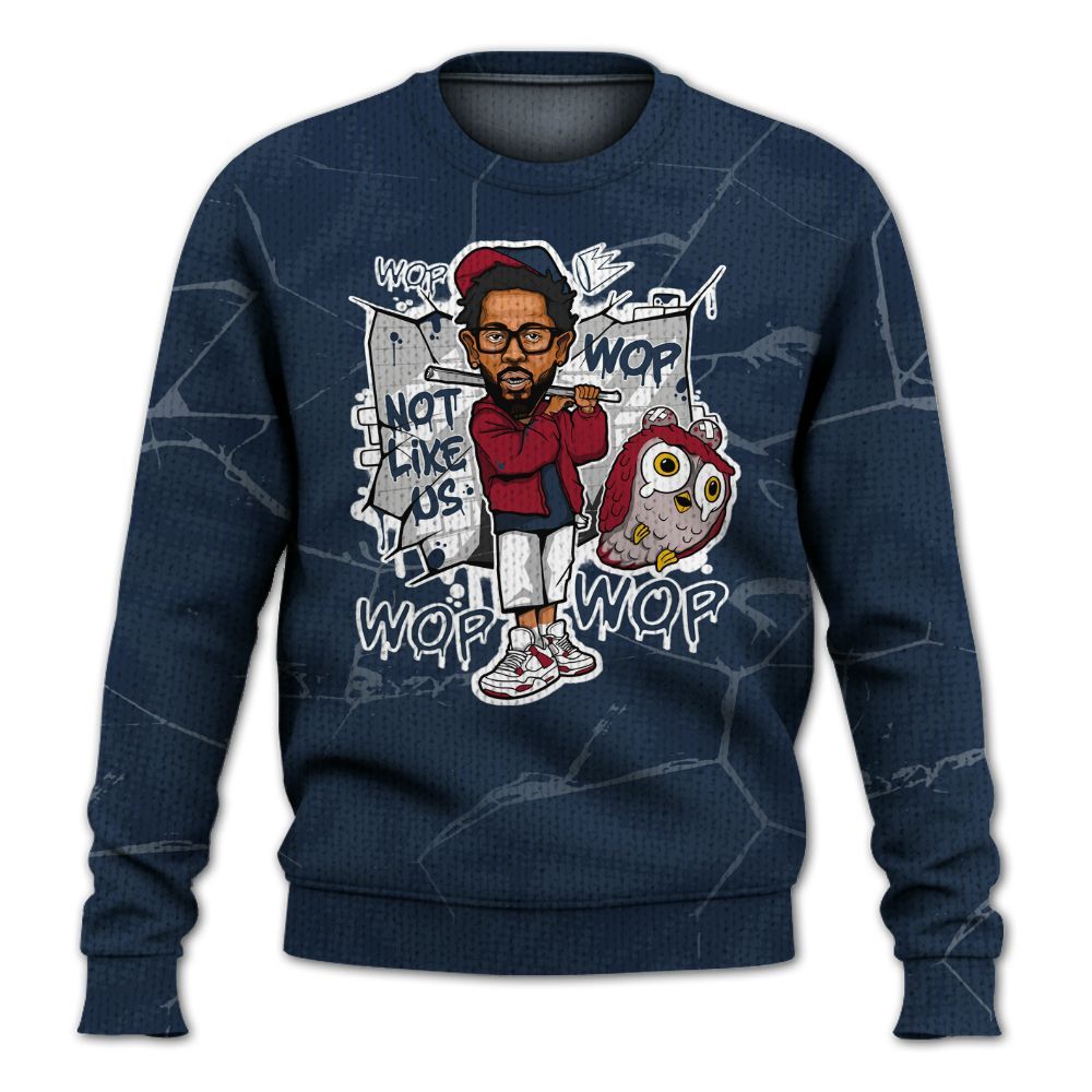 Knitted Sweater To Match White Midnight Navy 6s - None Like ComptonCity Graphic Crack