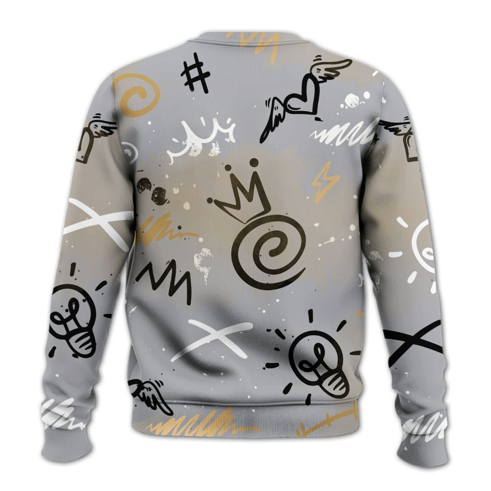 Sweatshirt To Match Retro High OG Cool Grey 1s - Drip Been Di2ferent All Over Print