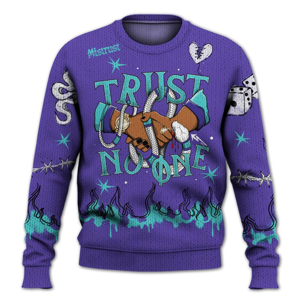 Knitted Sweater To Match Low Hornets 1s - Trust No One Snake-Bite Doodle Crayon