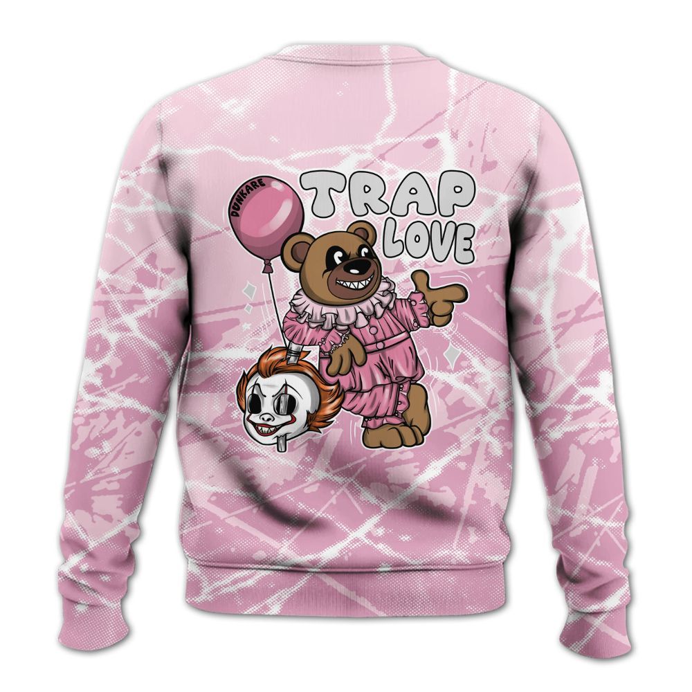 Sweatshirt To Match Orchid 4s - Trap Loves Bear Profound All Over Print
