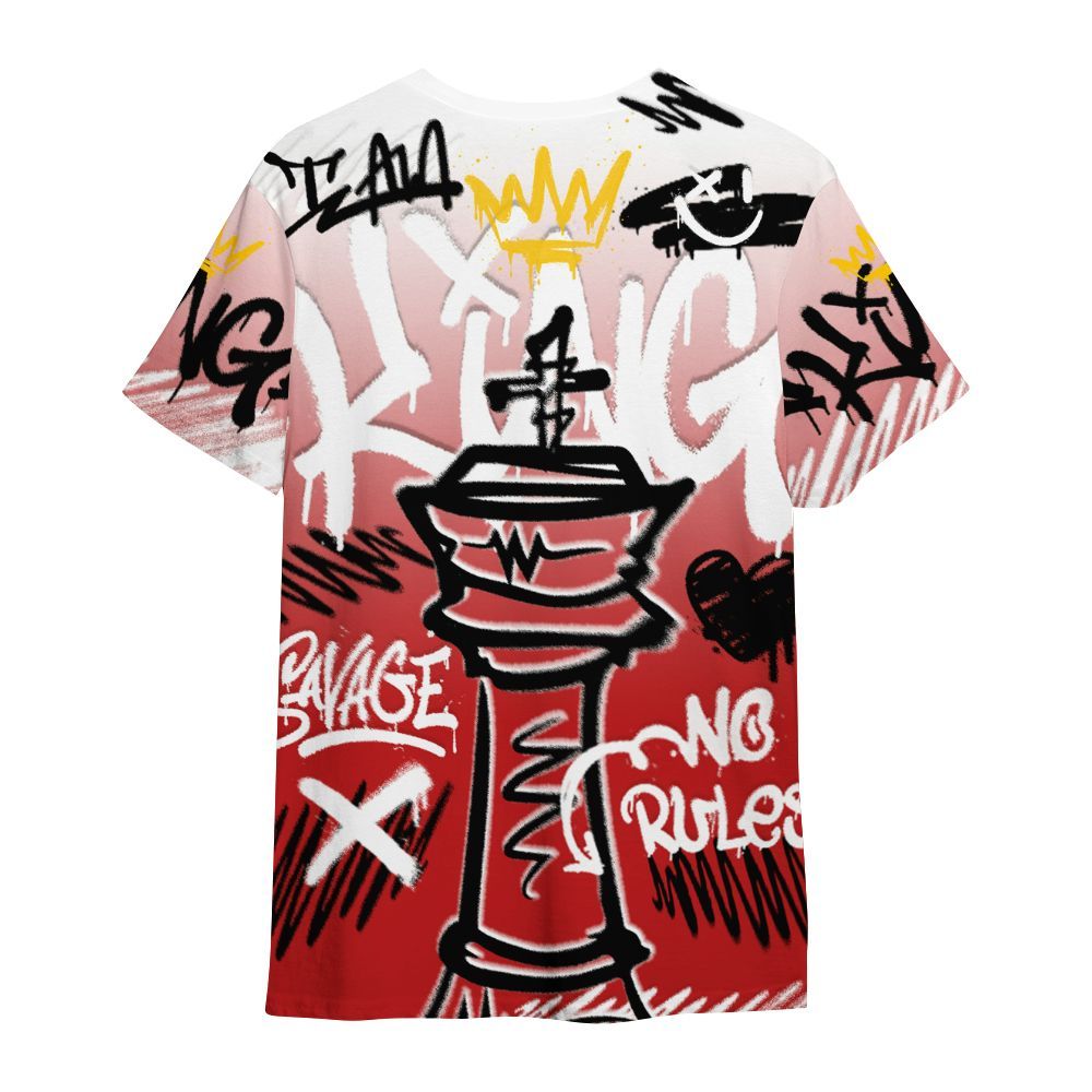 Shirt To Match Bred Reimagined 4s - Street King Chess Streetwear All Over Print