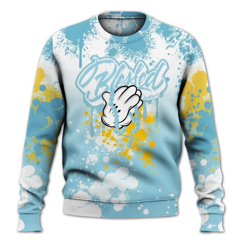 Sweatshirt To Match Dunk High Homer Simpson - God Blessed Ink Drip All Over Print
