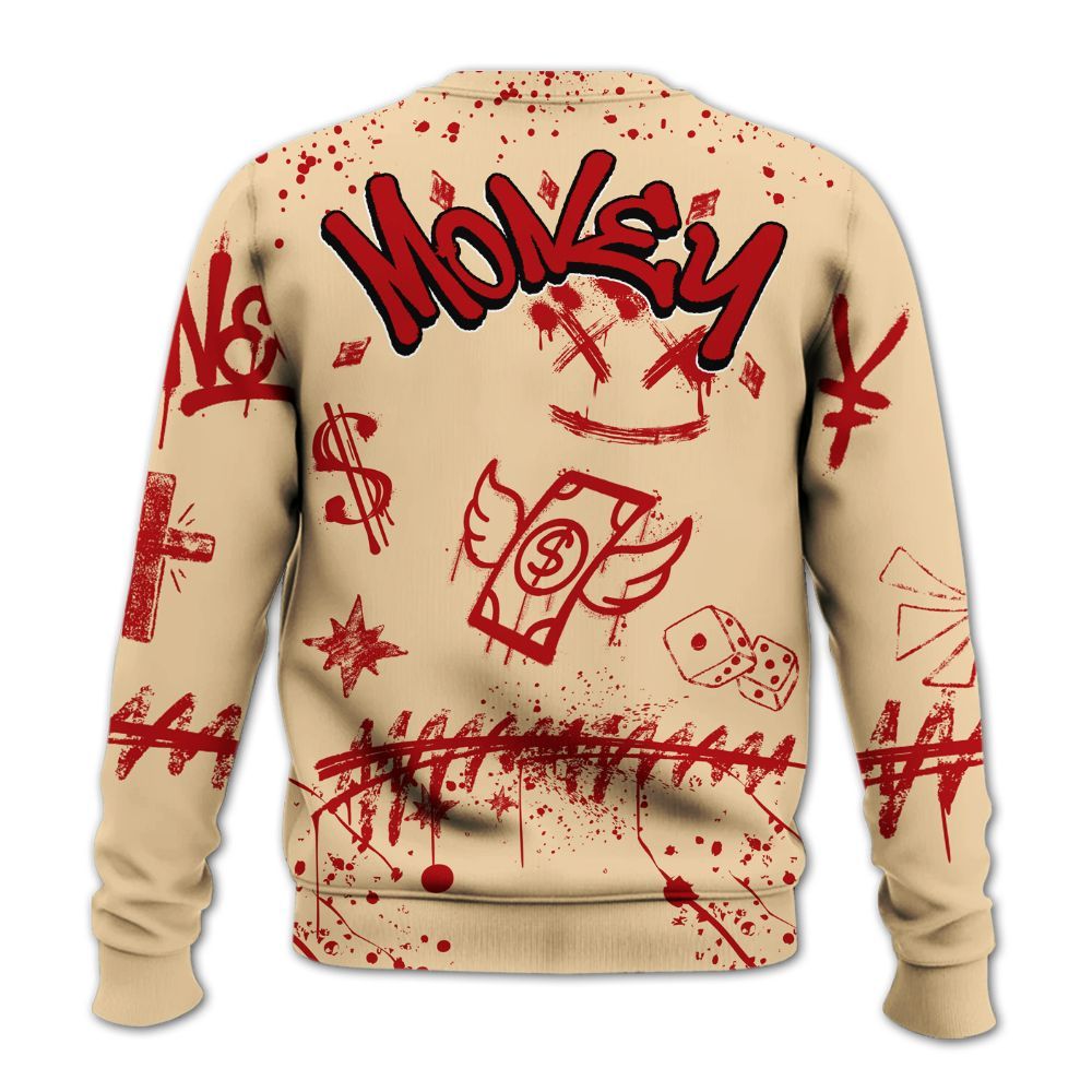 Sweatshirt To Match Dunk Low Strawberry Waffle - Everybody Paid In Full Crayon All Over Print