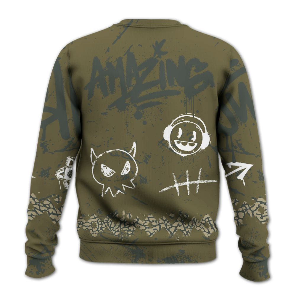 Sweatshirt To Match Retro Family Affair 3s - Friday Sneaker Crayon All Over Print