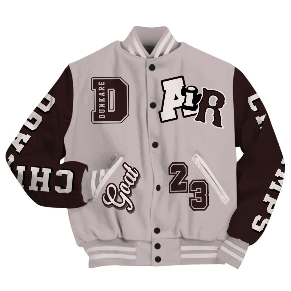 Varsity Jacket To Match AMM Air Smokey Mauve 6s - AIR Number 23 GOAT All Over Print