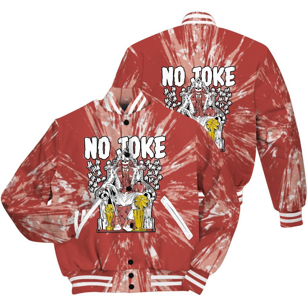 Varsity Jacket To Match Dune Red 13s Shirt - Ain't Joke Skeleton Luxury All Over Print