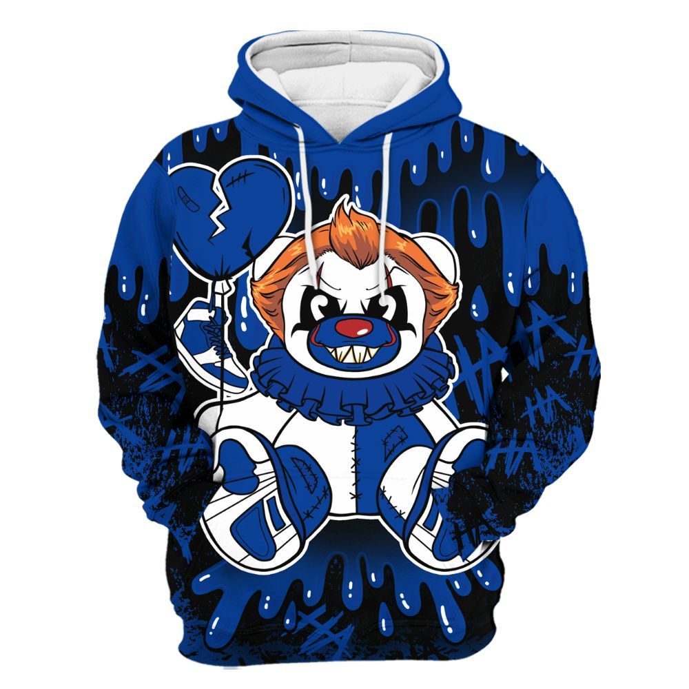 Hoodie To Match Hyper Royal 12s - Shoe Game Bear Drip All Over Print