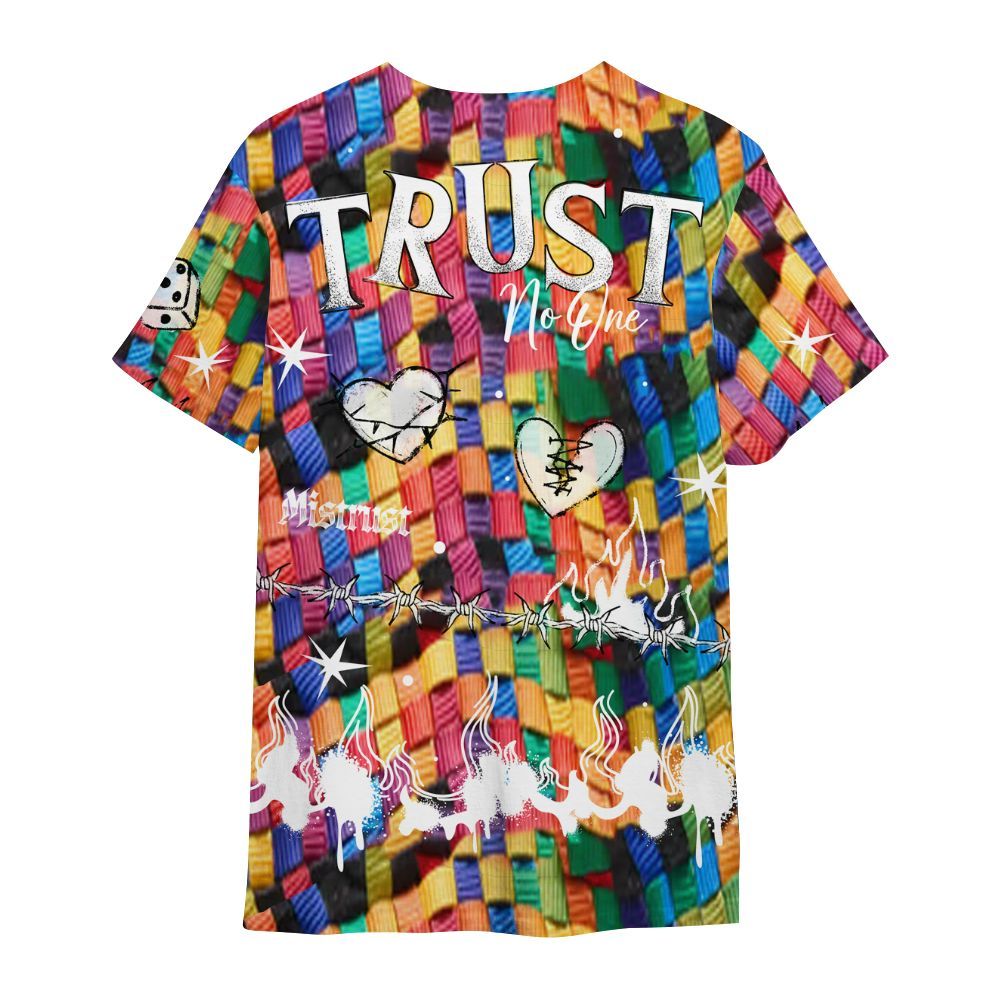 Shirt To Match Air Rainbow Weave - Trust No One Snake-Bite Doodle Crayon All Over Print