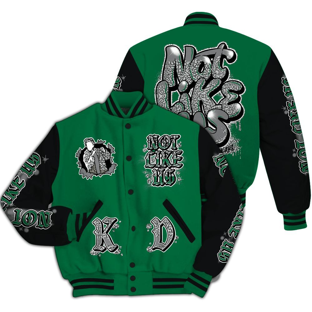 Varsity Jacket To Match Pine Green 3s - None Like Us Graphic All Over Print
